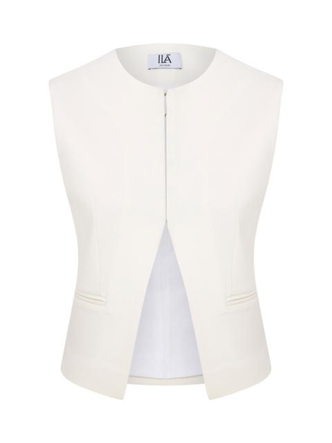 Romy Cropped Vest white