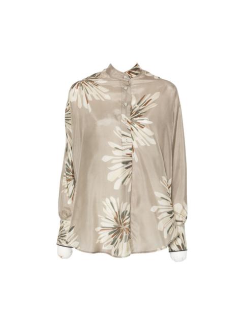 Printed silk shirt