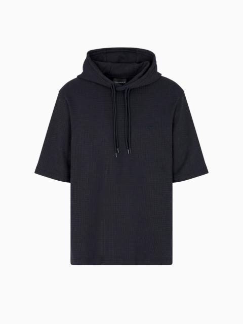 ASV LYOCELL-BLEND JACQUARD JERSEY HOODED SWEATSHIRT