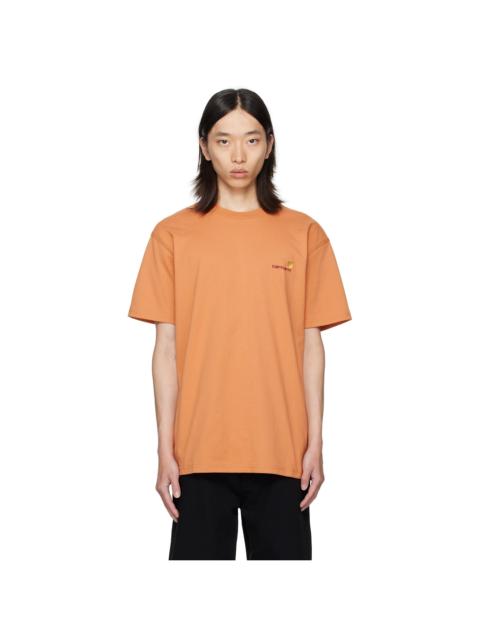 Orange S/S American Script T-shirt