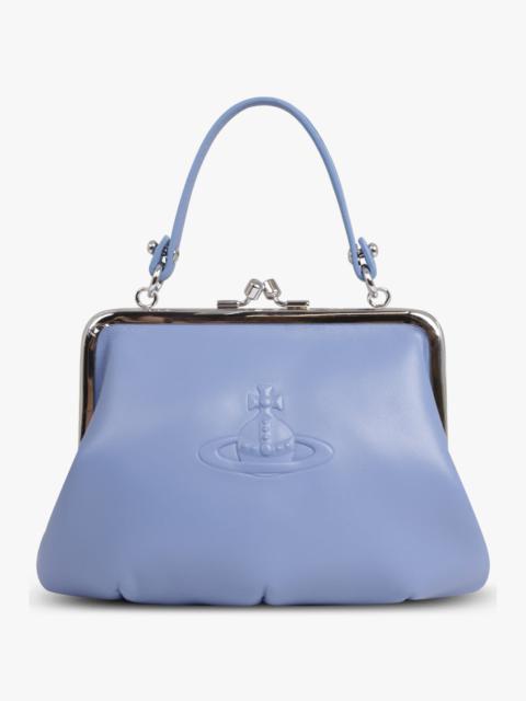 GRANNY FRAME EMBOSSED ORB PURSE | BLUE