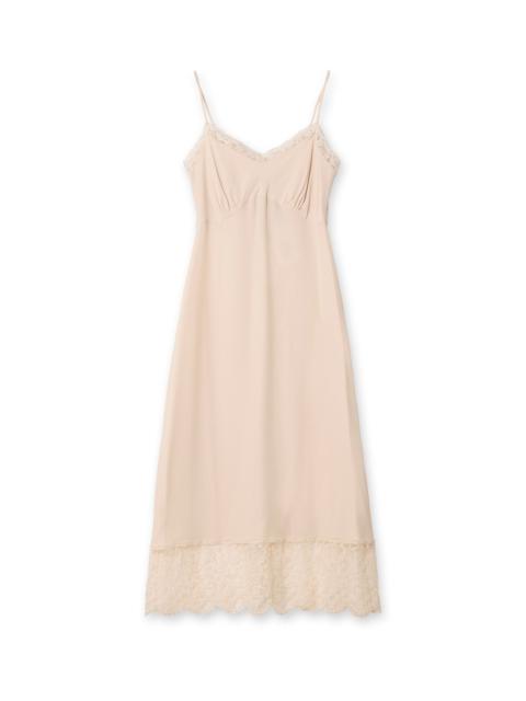 Slip Dress w/Deep Lace Trim