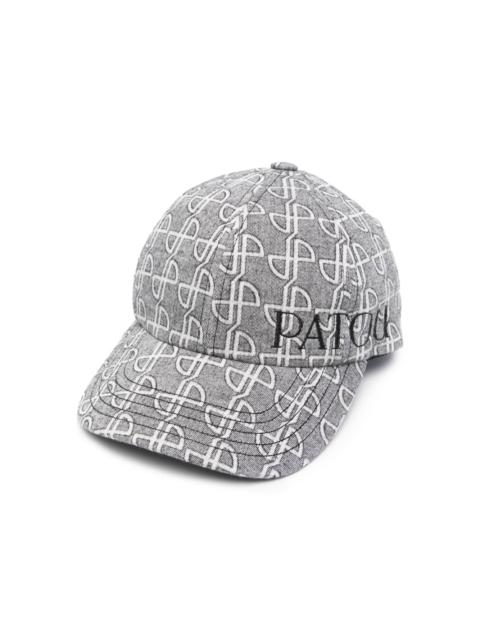 embroidered-logo six-panel cap