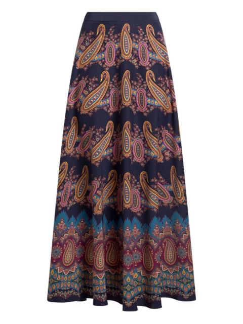 paisley-print maxi skirt
