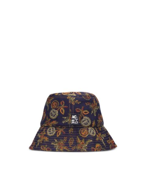 floral-print bucket hat