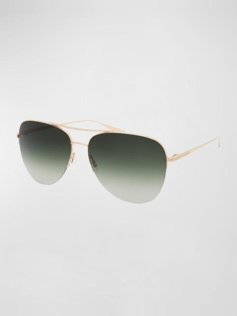 Chevalier Green Titanium Aviator Sunglasses
