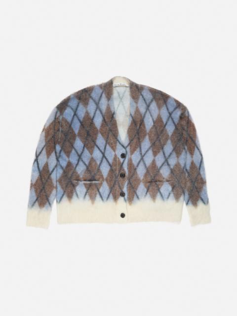 Mohair cardigan - Grey/brown