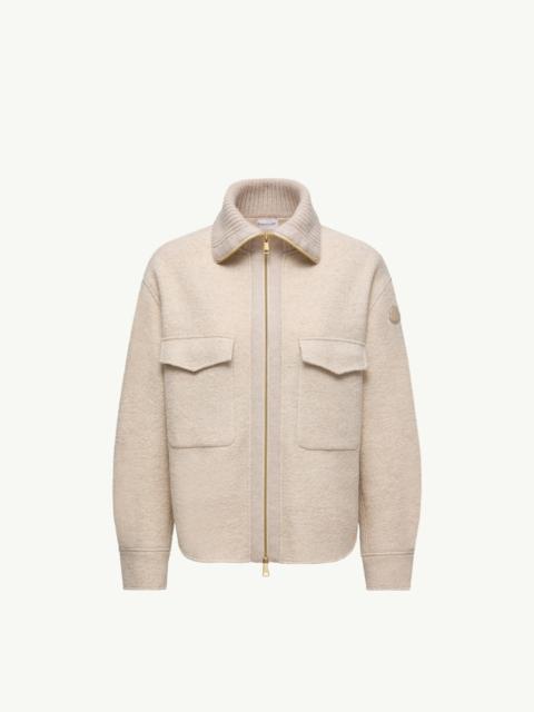 Bouclé Wool Blend Zip-Up Shirt