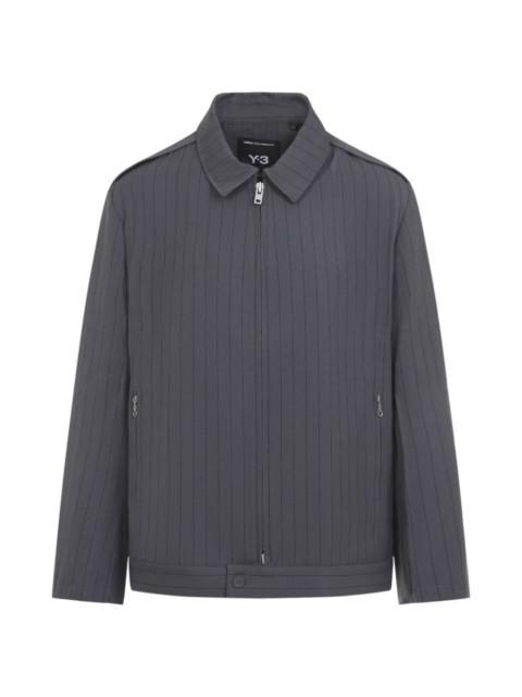 pinstriped overshirt