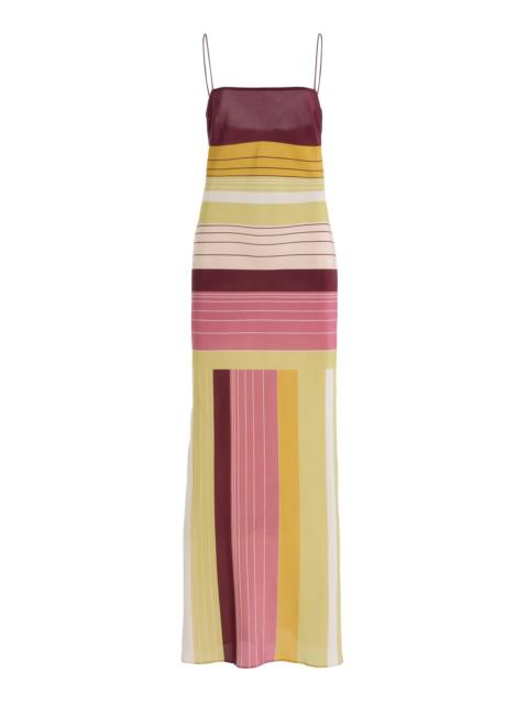 Fontana Silk Slip Maxi Dress multi