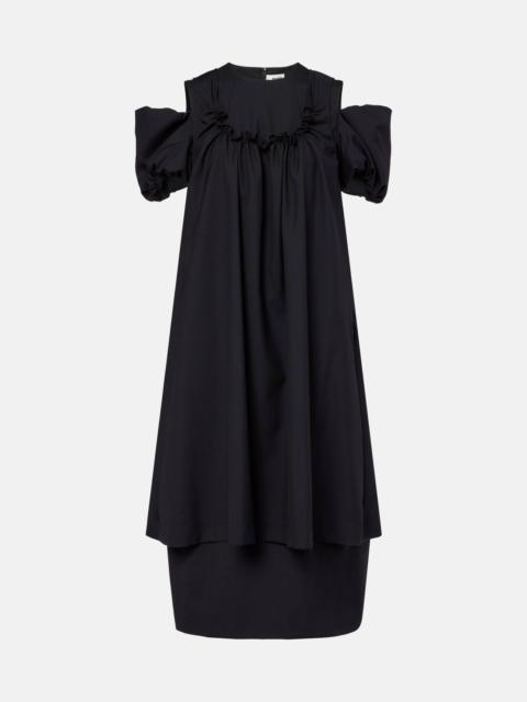 Cutout wool midi dress