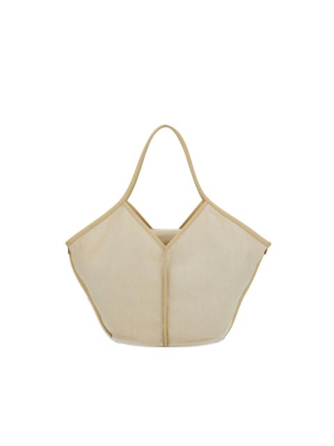 leather-trim tote bag