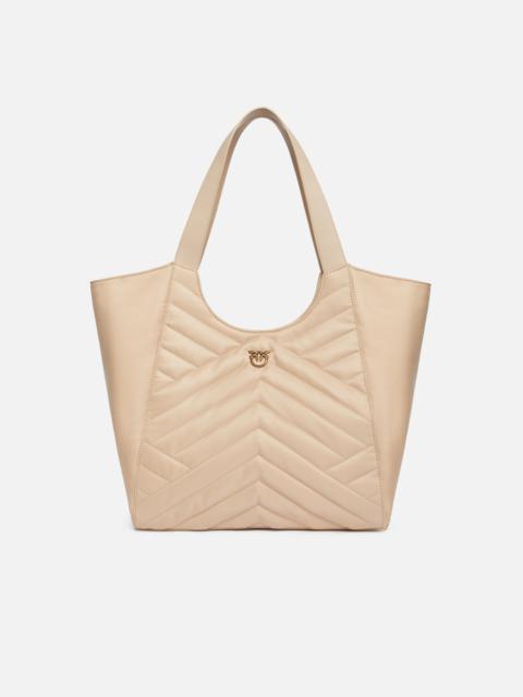 SHOPPER BAG IN PUZZLE-QUILTED RECYCLED FABRIC