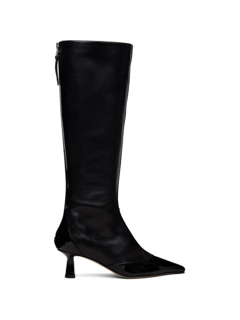 Black Alexis Dual-Tone Tall Boots