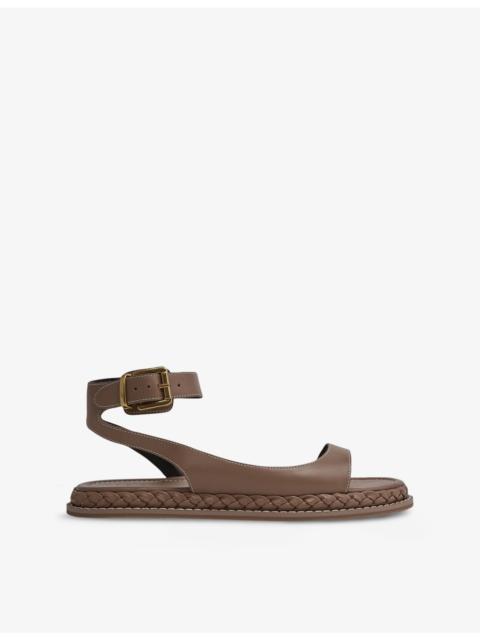Gabi Plait-Detail Leather Sandals