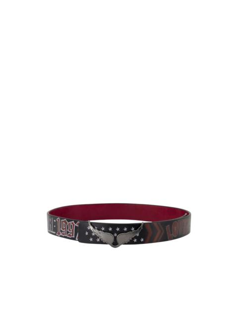 wings printed belt