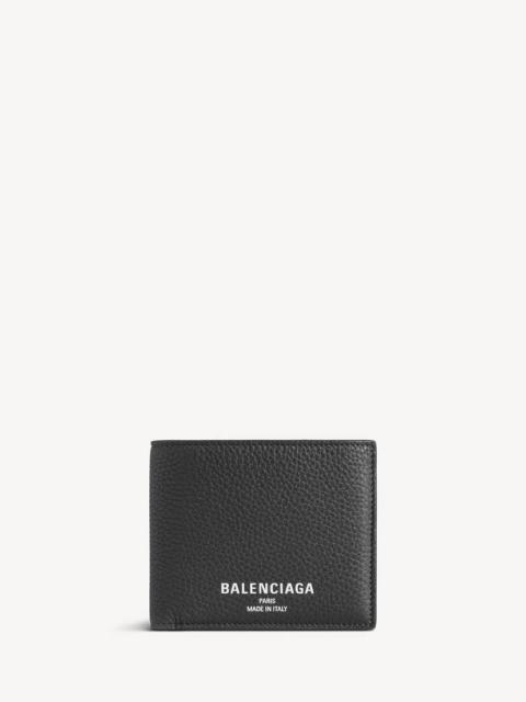 Men's Credit Square Folded Wallet in Black