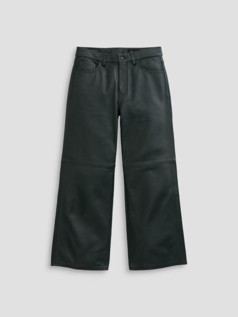 Saige Wide Leg Crop Leather Pant