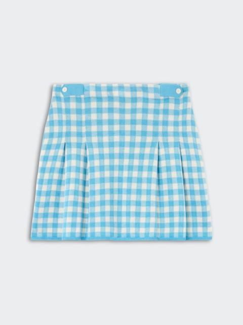 Gingham Pleated Skirt