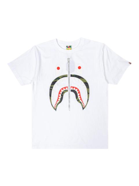 BAPE 1st Camo Shark Tee 'White/Green'