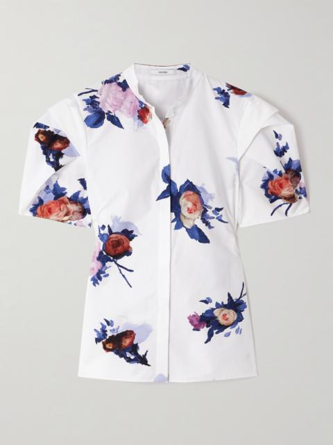 Floral-print Cotton-poplin Blouse