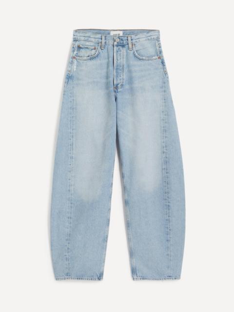Luna High-Rise Pieced Taper Jeans in Addition