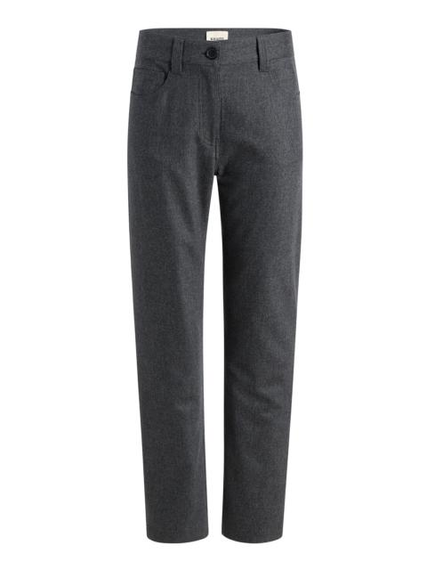 Callum Mid-Rise Wool Straight-Leg Pants grey