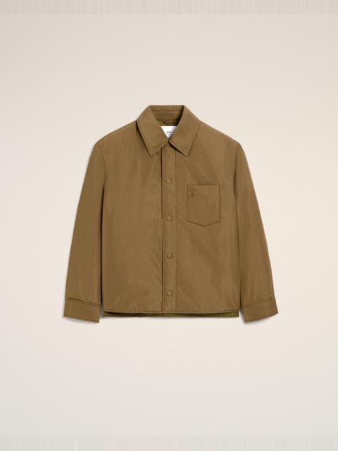 GREEN TAFFETAS PADDED AMI DE COEUR OVERSHIRT