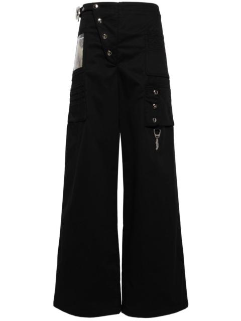 high-waisted wide-leg trousers