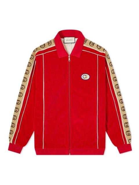 Gucci Velour Taped Oversized Track Jacket 'Red' 573302-XJA6U-6503