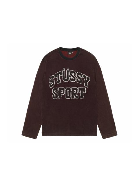 Stussy 2 Tone Cotton Mesh Crew Black