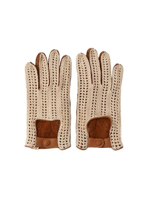 VMC CROCHET DRIVING GLOVES BROWN