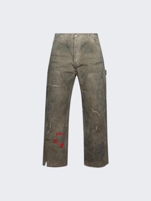 Been Thru It Waxed Canvas Double Knee Pants Brown