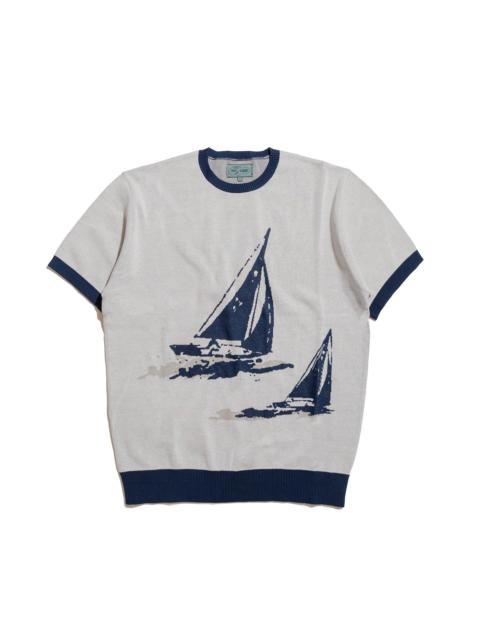 Sperry Top-Sider Knit Tee Box Jacquard White