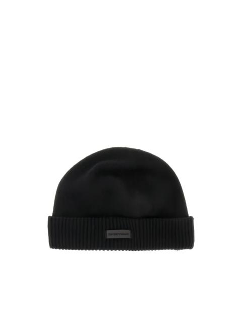 logo-patch beanie hat