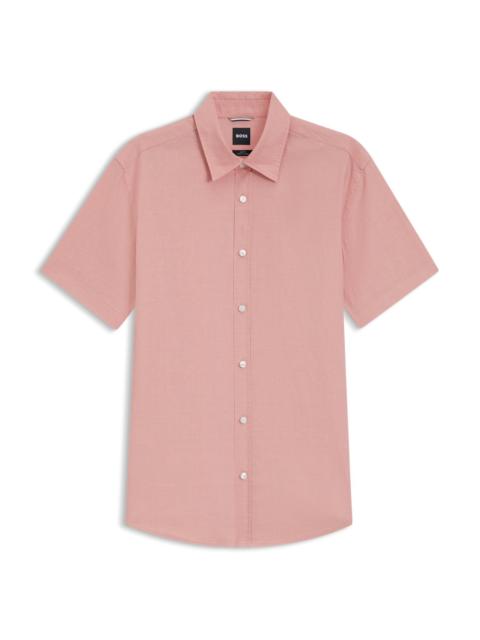 SLIM-FIT SHIRT IN STRETCH LINEN