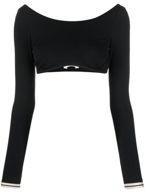 long-sleeve crop top