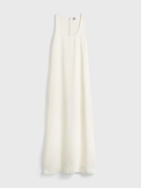 Scoop-neck sablé dress macadamia