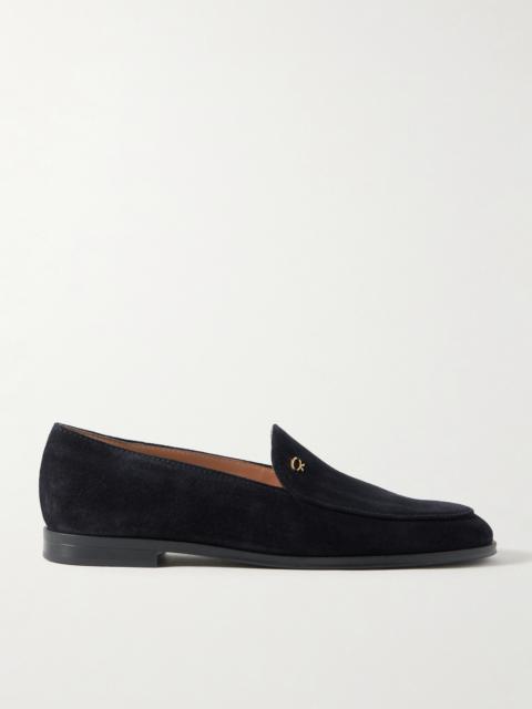 Embellished Suede Loafers