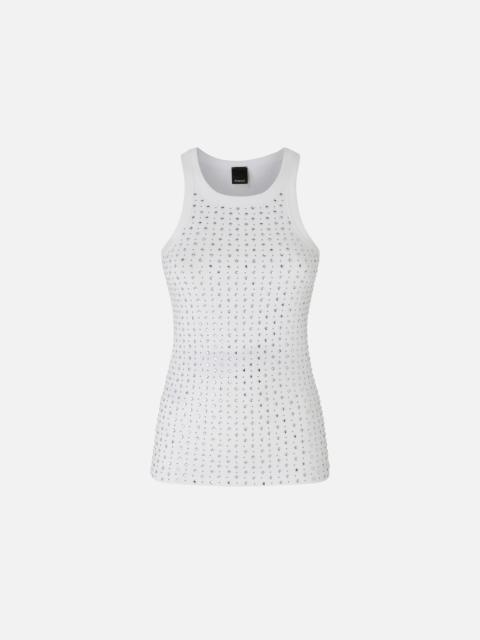 VEST TOP WITH RHINESTONES AND STUDS