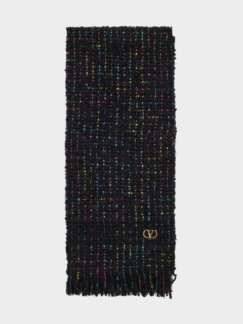 VLogo Signature Cashmere and Wool Jacquard Scarf