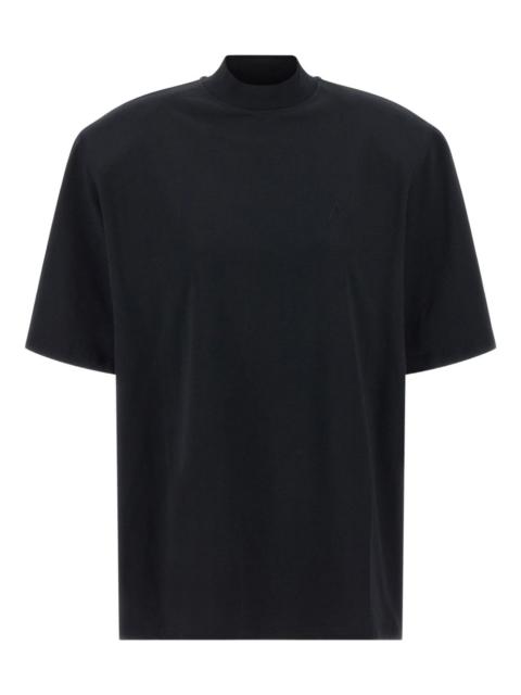 mock-neck T-shirt