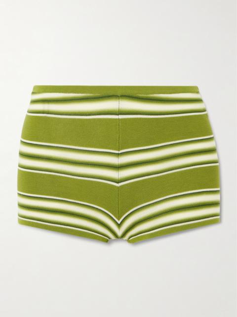 Playa Striped Cotton-blend Shorts