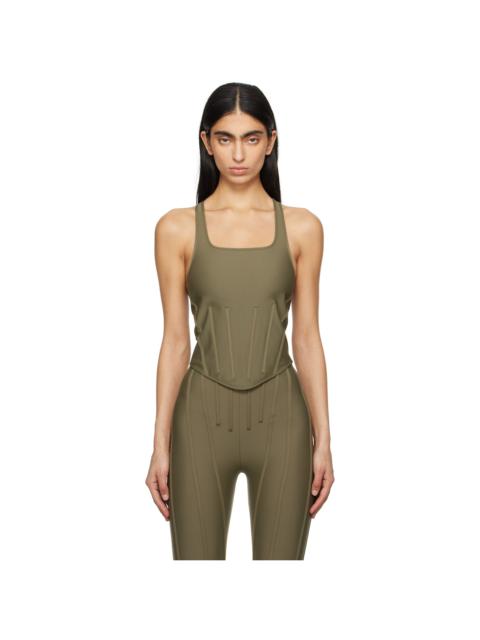 Khaki Corseted Tank Top