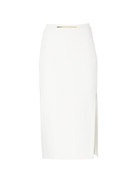 midi side-slit pencil skirt