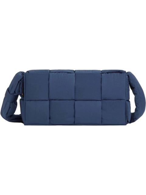 Bottega Veneta Medium Padded Intreccio Nylon Crossbody Bag Cruise/Sesame