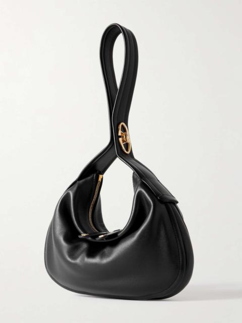 Embellished leather tote