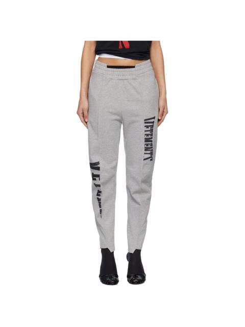 Gray Cut Up Logo Sweatpants