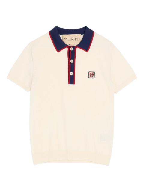 logo-patch polo shirt