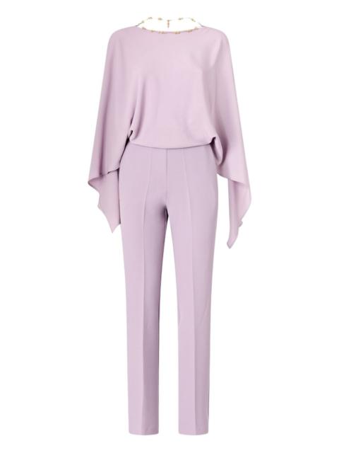 draped-effect backless jumpsuit